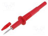 Probe tip; 10A; red; Tip diameter: 2mm; Socket size: 4mm AXIOMET