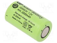 Re-battery: Ni-MH; SubC; 1.2V; 2200mAh; Ø23x43mm GP