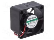 Fan: DC; axial; 12VDC; 30x30x15mm; 8.11m3/h; 19dBA; Vapo; 7000rpm SUNON