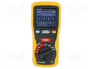 Meter: insulation resistance; LCD; Sampling: 2,5x/s; VAC: 1÷750V 