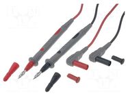 Test leads; Inom: 10A; Len: 1.2m; test leads x2; red and black AXIOMET