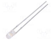 LED; 3mm; white neutral; 5000÷8500mcd; 30°; Front: convex; 5500K LUCKYLIGHT