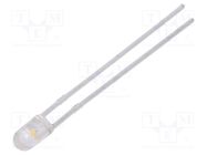 LED; 3mm; white warm; 5000÷8500mcd; 30°; Front: convex; 2.6÷3.6VDC LUCKYLIGHT