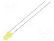 LED; 3mm; yellow; 210÷350mcd; 60°; Front: convex; 1.6÷2.4V LUCKYLIGHT