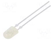 LED; yellow; oval; 5.2x3.8mm; 600÷1000mcd; 110/40°; Front: convex LUCKYLIGHT
