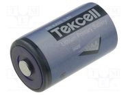 Battery: lithium; 1/2AA; 3.6V; 1200mAh; non-rechargeable TEKCELL