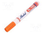 Marker: with liquid paint; orange; PAINTRITER SL100; Tip: round MARKAL