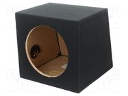 Car loudspeaker enclosure; MDF; black; textil; 250mm; Øhole: 232mm BASSER