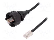 Patch cord; RJ45 plug,both sides; 5m; Plating: gold-plated; IP68 BULGIN