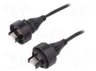 Patch cord; RJ45 plug,both sides; 5m; Plating: gold-plated; IP68 BULGIN