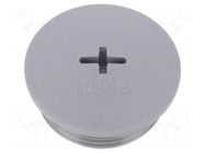 Stopper; M25; 1.5; polyamide; dark grey; Thread: metric; 10mm ALPHA WIRE