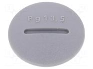 Stopper; PG13,5; polyamide; dark grey; Thread: PG; 6mm; 10pcs. ALPHA WIRE