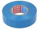 Tape: electrical insulating; W: 15mm; L: 10m; Thk: 0.15mm; blue; 240% TESA