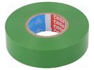 Tape: electrical insulating; W: 19mm; L: 20m; Thk: 0.15mm; green TESA