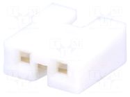 Connector: pin strips; jumper; female; straight; 2.54mm; 1x2; white AMPHENOL COMMUNICATIONS SOLUTIONS