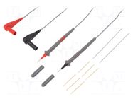 Test leads; Inom: 3A; Len: 1m; red, black, grey POMONA