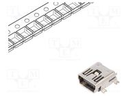 Socket; USB B mini; on PCBs; SMT,THT; PIN: 5; horizontal; USB 2.0 Amphenol Communications Solutions
