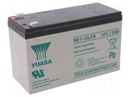 Re-battery: acid-lead; 12V; 7Ah; AGM; maintenance-free; 2.75kg YUASA