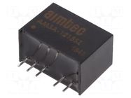 Converter: DC/DC; 3W; Uin: 4.5÷18VDC; Uout: 15VDC; Iout: 200mA; SIP6 AIMTEC