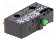 Microswitch SNAP ACTION; 0.1A/250VAC; 0.1A/80VDC; without lever 