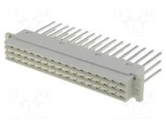 Connector: DIN 41612; plug; type F; female; PIN: 48; d+b+z; straight CONEC