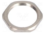 Nut; PG16; stainless steel; 27mm; Thread: PG; GM-INOX HUMMEL