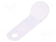 Pellet memory holder in a keychain; white IBUTTON.CC