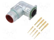 Connector: LS1; socket; PIN: 8(4+4); male; crimped; angled 90°; IP65 LAPP