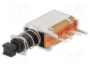 Switch: push-button; Pos: 2; SPDT; 0.2A/30VDC; ON-ON; Leads: for PCB C&K