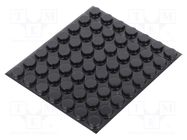 Self-adhesive foot; H: 3.6mm; black; polyurethane; Dim: Ø12.7mm 3M