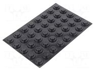 Self-adhesive foot; H: 4.7mm; black; polyurethane; Dim: Ø15.9mm 3M