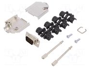 Connector: D-Sub HD; PIN: 15; plug; male; soldering; for cable ENCITECH