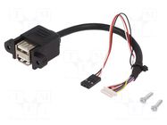 Adapter-splitter; UP board; USB x2; MOLEX,USB A socket x2 AAEON