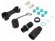 Connector: AC supply; screw terminal; male + female; TH384; 16A TECHNO