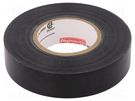 Tape: electrical insulating; W: 19mm; L: 20m; Thk: 0.18mm; black PLYMOUTH