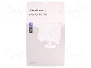 GDPR privacy filter; natural (transparent); Thk: 0.5mm; 27" QOLTEC