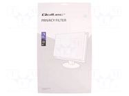 GDPR privacy filter; natural (transparent); Thk: 0.5mm; 15.6" QOLTEC