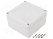 Enclosure: multipurpose; X: 105mm; Y: 105mm; Z: 60mm; ZP; light grey KRADEX