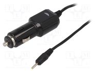 USB power supply; 2,5/0,7; Sup.volt: 12÷24VDC; 9V/2.1A; black QOLTEC