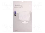 GDPR privacy filter; natural (transparent); Thk: 0.5mm; 19" QOLTEC
