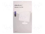 GDPR privacy filter; natural (transparent); Thk: 0.5mm; 19" QOLTEC
