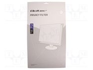 RODO privacy filter; natural (transparent); Thk: 0.5mm; 22" QOLTEC