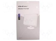 GDPR privacy filter; natural (transparent); Thk: 0.5mm; 22" QOLTEC
