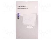 GDPR privacy filter; natural (transparent); Thk: 0.5mm; 24" QOLTEC