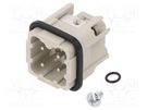 Connector: HDC; male; PIN: 4; size 3; contact insert; 400V; 10A WIELAND
