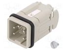 Connector: HDC; male; PIN: 5; size 3; contact insert; 400V; 10A WIELAND