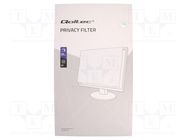 RODO privacy filter; natural (transparent); Thk: 0.5mm; 23" QOLTEC