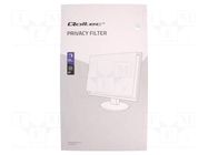 GDPR privacy filter; natural (transparent); Thk: 0.5mm; 23" QOLTEC
