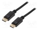 Cable; DisplayPort 1.2; DisplayPort plug,both sides; 5m; black LOGILINK