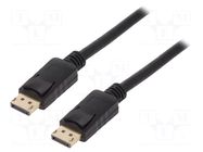 Cable; DisplayPort plug,both sides; 5m; black; DisplayPort 1.2 LOGILINK